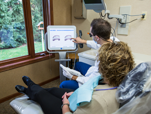 Patient from Rockford, MI visits Dr. Hull for family dentistry in Comstock Park.